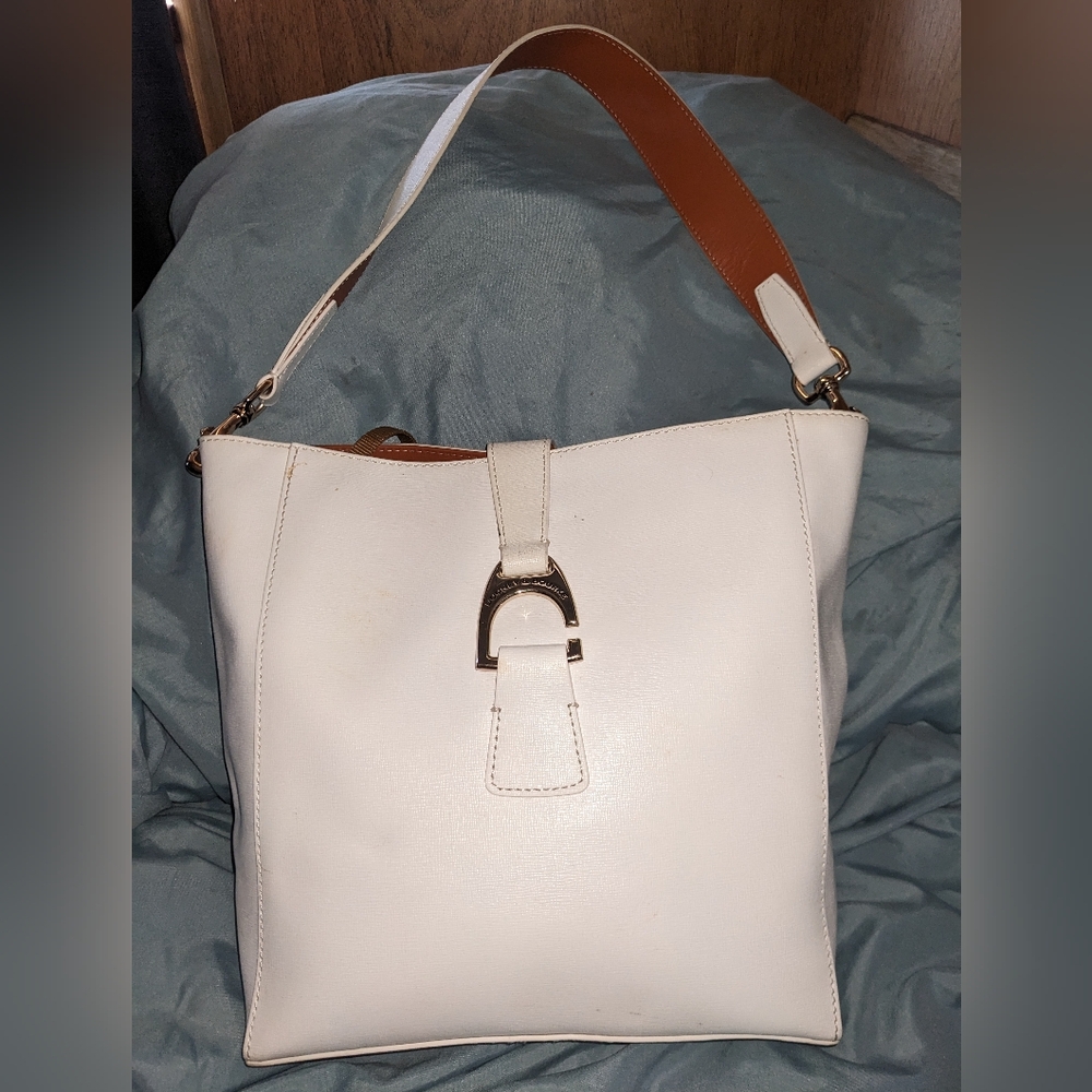 Dooney And Bourke Ashby White Saffiano Leather Tote Bag